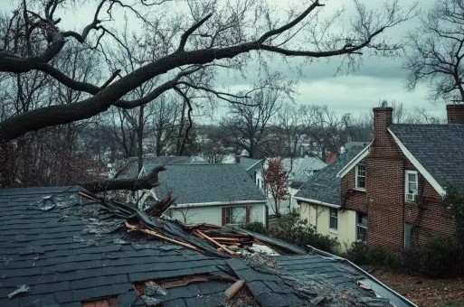 storm damage roof repair in Katy, TX