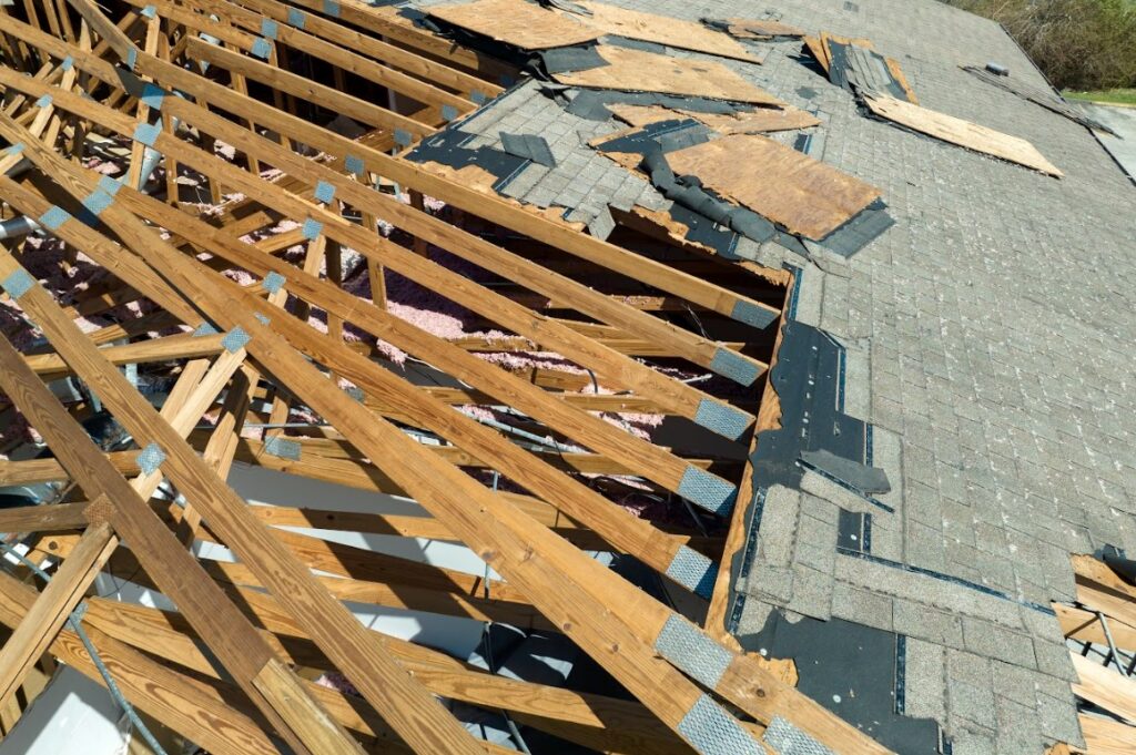storm damage roof repair in Bridgeland, TX