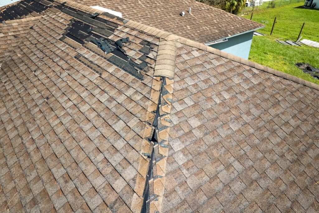 storm damage roof restoration in Lakewood Glen