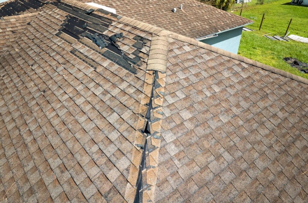 winter roof damage in Houston
