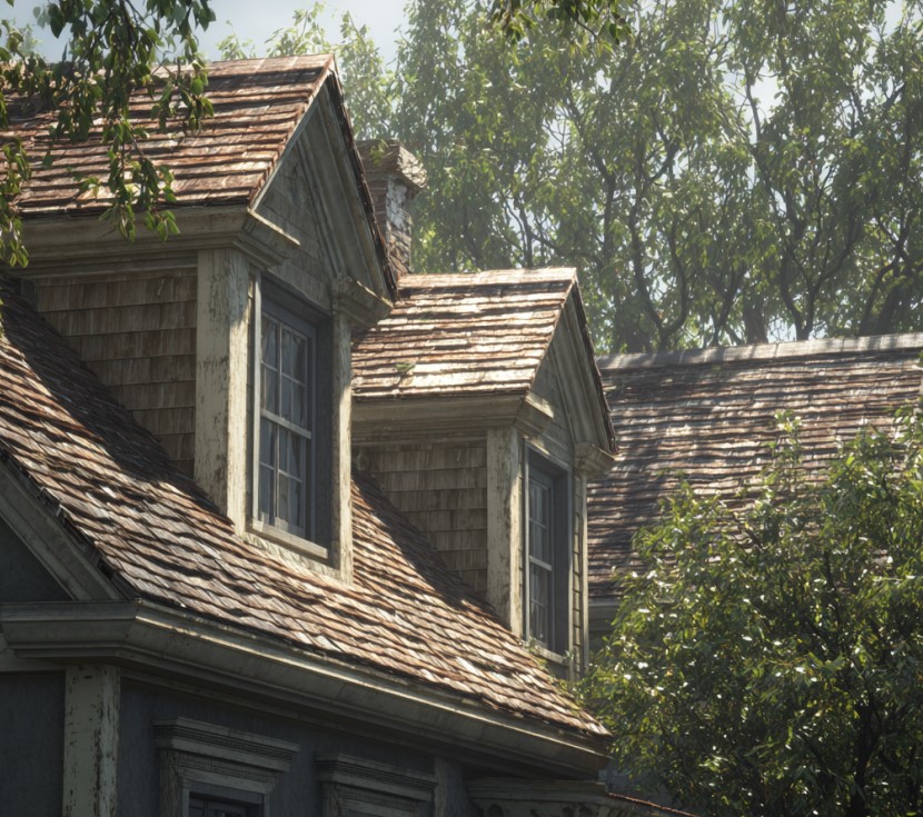 uneven or wavy rooflines