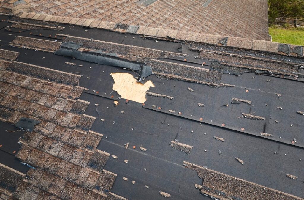 storm damage on roof in Cypress, TX
